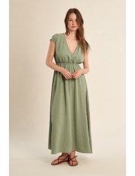 Maxi dress with elasticated waist