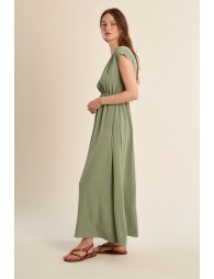 Maxi dress with elasticated waist