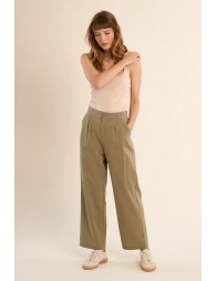 Pantalon droit, taille haute