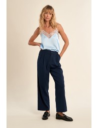 Pantalon droit, taille haute