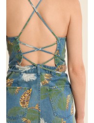 Combinaison en denim imprimée