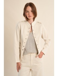 Chaqueta de mujer vaquera, estilo militar.