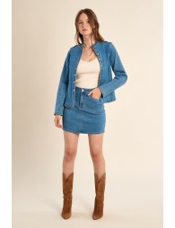 Chaqueta de mujer vaquera, estilo militar.