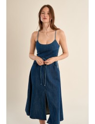 Robe midi en denim