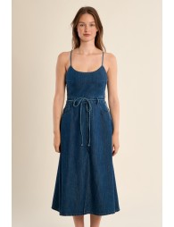 Robe midi en denim