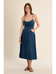 Denim midi dress
