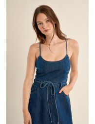 Denim midi dress