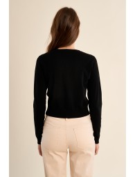 Gilet boutonné, détails cœurs