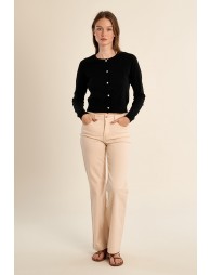 Gilet boutonné, détails cœurs