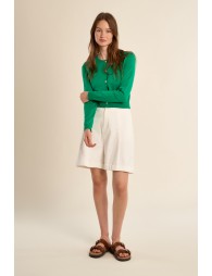 Buttoned cardigan, heart details