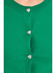 Gilet boutonné, détails cœurs