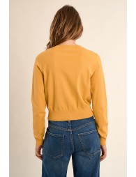 Gilet boutonné, détails cœurs