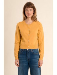 Buttoned cardigan, heart details