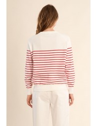 Jersey de mujer de manga larga, estampado rayas.