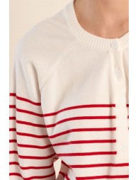 Jersey de mujer de manga larga, estampado rayas.