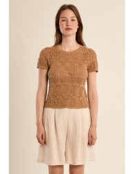 Maille manches courtes en crochet