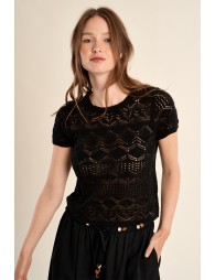 Maille manches courtes en crochet