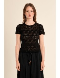 Maille manches courtes en crochet