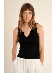 Ribbed knit tank top