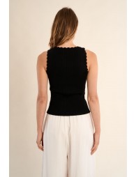 Ribbed knit tank top