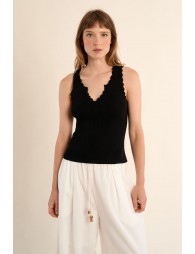 Ribbed knit tank top