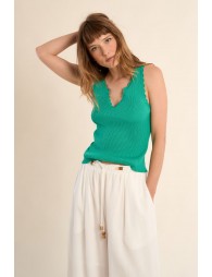 Ribbed knit tank top