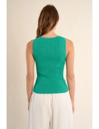 Ribbed knit tank top