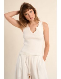 Ribbed knit tank top