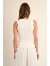 Ribbed knit tank top