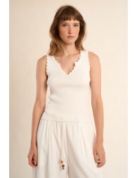 Ribbed knit tank top