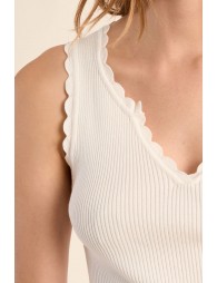 Débardeur en maille côtelée