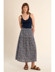 Knitted tank top, lace straps