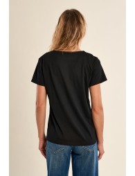 T-shirt décontracté avec détails brodés