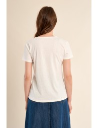 Casual T-shirt with embroidered details