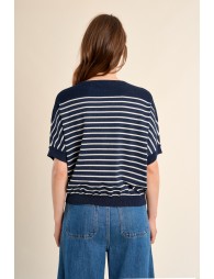 Jersey de mujer de manga corta, con estampado.