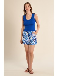 Top de mujer sin manga, con volantes.