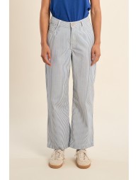 Striped straight pants