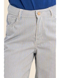 Striped straight pants