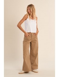 Jean taille haute et large