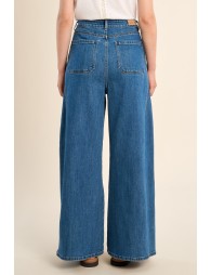 Jean taille haute et large