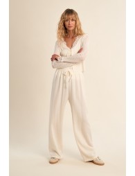 Knotted knit cardigan