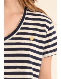 T-shirt fluide à col V