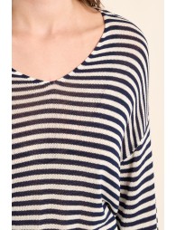 Jersey de mujer de manga larga, estampado rayas.