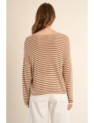 Long-sleeved knit, sailor shirt