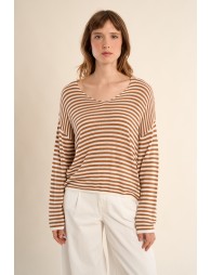 Long-sleeved knit, sailor shirt