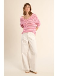 Long-sleeved knit, sailor shirt