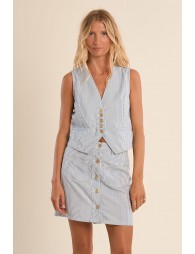 Denim blazer, striped