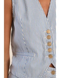 Denim blazer, striped