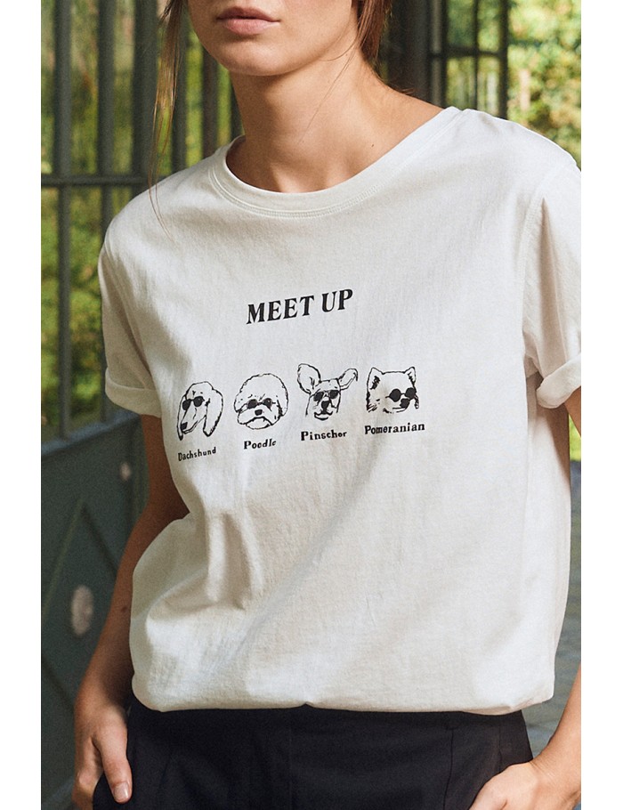 Straight T-shirt with illustration