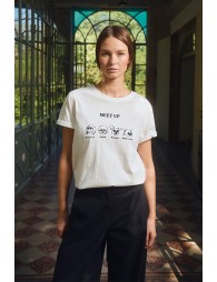 Straight T-shirt with illustration
